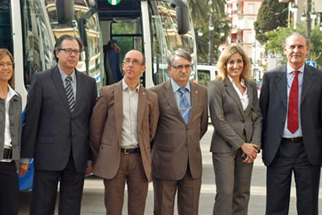 Presentacion de los autobuses hibridos en Sitges