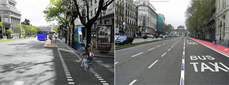 Madrid tendrá un carril bici en el centro de la ciudad.