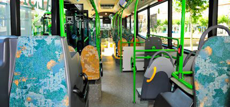 Interior de los nuevos autobuses hibridos