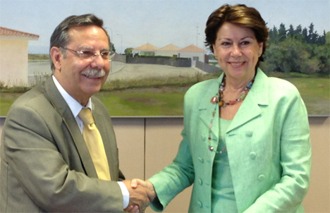 José Folgado, presidente de Red Eléctrica junto a Magdalena Álvarez, vicepresidenta del Banco Europeo de Inversiones