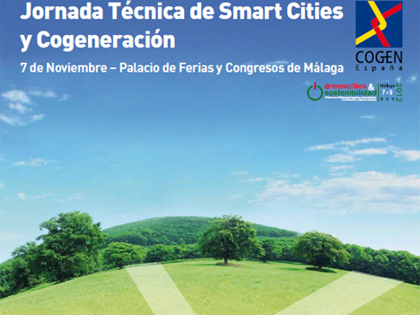 Cartel de la Jornada Técnica de Smart Cities y Cogeneración.