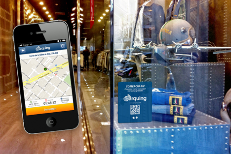 Aplicación iParquing que permitirá a los comerciantes de la zona bonificar a sus clientes.