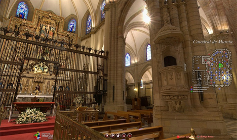 Fotografía del interior de la Catedral de Murcia.