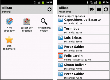 Aplicación para la movilidad de Bilbao.