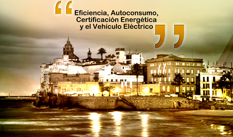 Cartel de la joranada Bioecónomic, Eficiencia, autoconsumo, certificación energética y vehículo eléctrico.