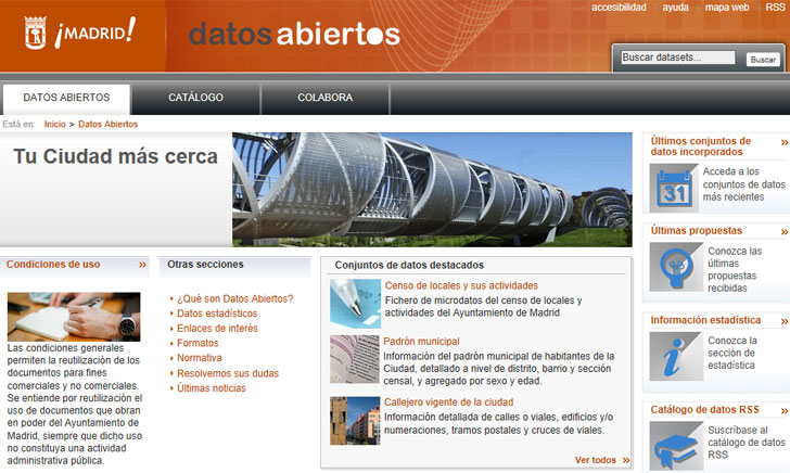 Portal de Datos Abiertos Madrid