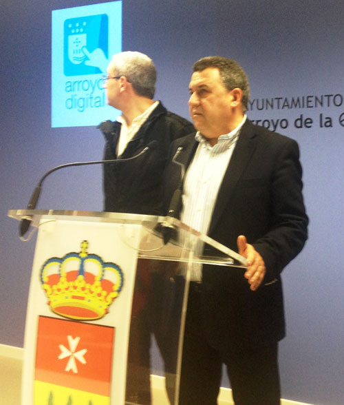 José Manuel Barrio, Alcalde de Arroyo de la Encomienda, en la presentación de 'Arroyo Digital', app de Aytos.