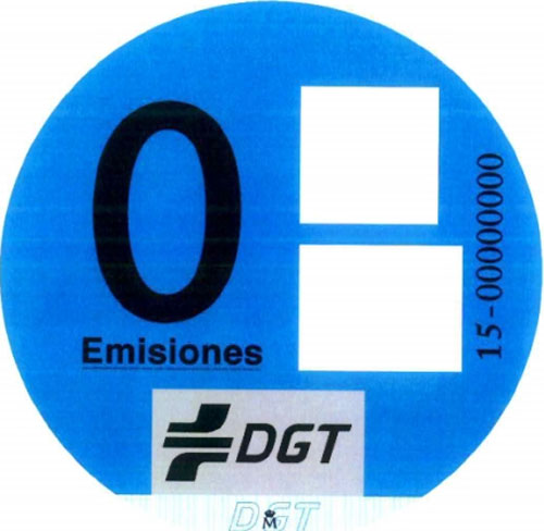 Distintivo de la DGT para los vehículos 0 emisiones