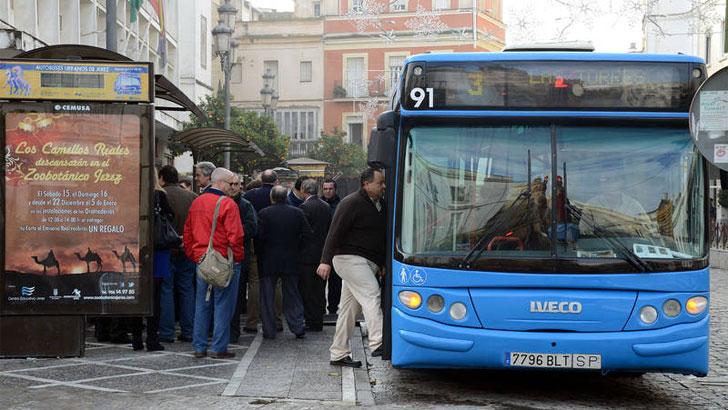 Autobús público en Jerez