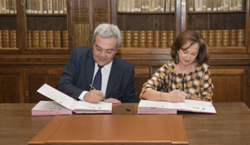 Firma del acuerdo de colaboración entre el MINETUR y la Biblioteca Nacional