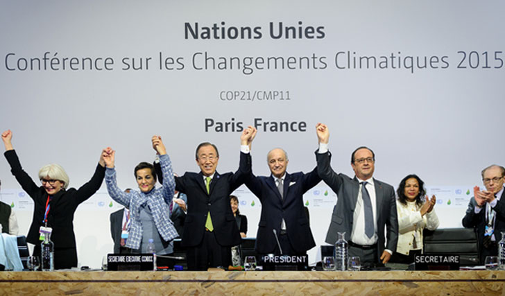 Líderes de la Conferencia del Clima de París celebran el acuerdo alcanzado