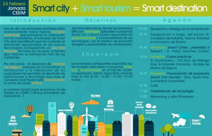 Folleto informativo del Foro Smart city+smart tourism=smart destination