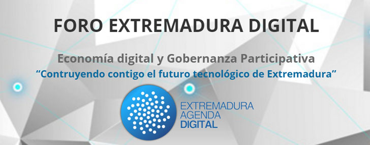 Foro Extremadura Digital que se celebrará el próximo 13 de octubre en Badajoz.