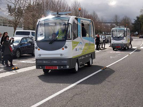 Ejemplo de vehículo sin conductor dentro del proyecto CityMobil2 de la Comisión Europea desarrollado en San Sebastián.