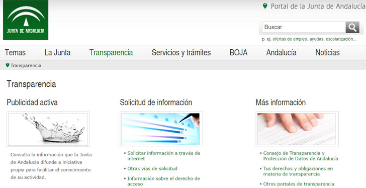 El Portal de Transparencia de la Junta de Andalucía registra 3 millones de visitas, el más consultado según el Gobierno andaluz