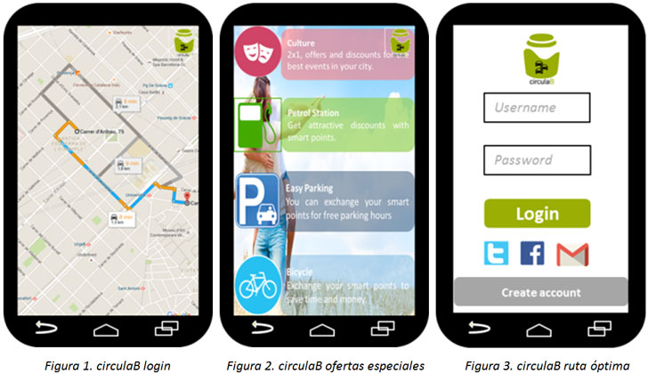 circulaB: transformación de la movilidad urbana en grandes urbes. Interfaz aplicación circulaB