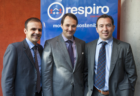 De izquierda a derecha: Philippe Remise, Claus Biernoth e Ian Paterson, socios fundadores de Respiro Car Sharing.