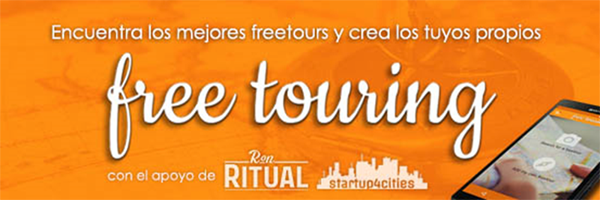 Figura 1. Free Touring cuenta con el apoyo de Ron Ritual y startup4cities.