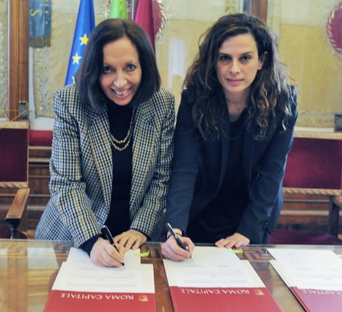 La delegada de Tecnología e Innovación Digital de Barcelona, Francesca Bria, y su homóloga en Roma, Flavia Marzano firmaron en acuerdo para cooperar en Ciudad Inteligente y Transformación Digital.
