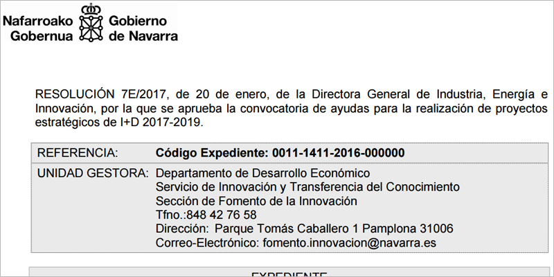 Resolución por la que Navarra concede ayudas para proyectos I+D de sectores estratégicos, como los vehículos cero emisiones.