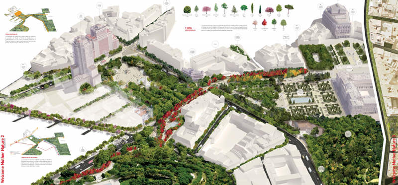 El Proyecto 'Welcome mother Nature' es elegido en la votación ciudadana dentro del proceso de participación para la remodelación de Plaza de España en Madrid.