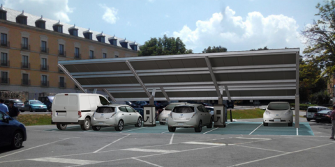 Una electrolinera alimentada por 90 paneles solares para el Real Sitio de San Ildefonso