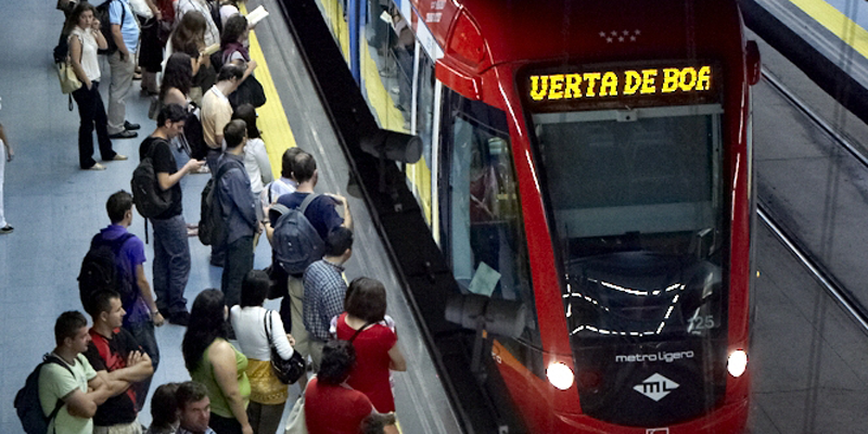 Una de las estaciones de Metro Ligero de Madrid, donde se ha implementado la solución de localización de vehículos que ahorra energía.