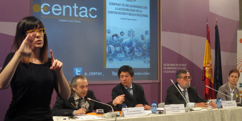 Presentación del informe elaborado por CENTAC acerca del peso de la Accesibilidad en las licitaciones públicas en las administraciones españolas.