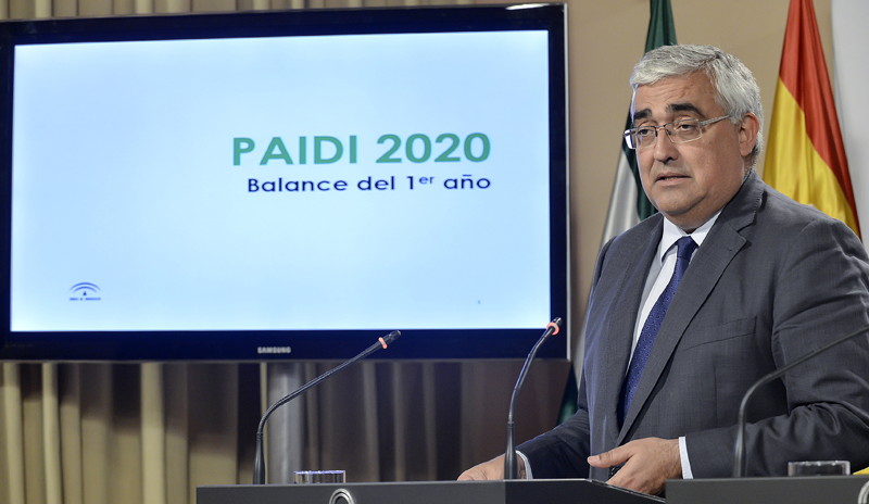 El consejero de Economía y Conocimiento, Antonio Ramírez Arellano, anunció la movilización de 266 millones de euros dentro del Plan de Investigación, Desarrollo e Innovación de Andalucía.