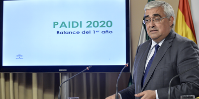 El consejero de Economía y Conocimiento, Antonio Ramírez Arellano, anunció la movilización de 266 millones de euros dentro del Plan de Investigación, Desarrollo e Innovación de Andalucía.