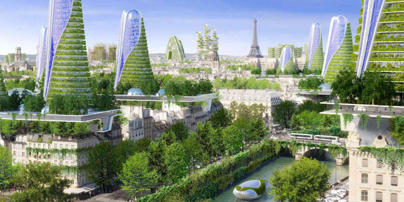 'París Smart City 2050' da prioridad a la construcción de edificios bioclimáticos y autosuficentes, incluso, edificios de energía positiva, capaces de generar más energía de la que consumen.