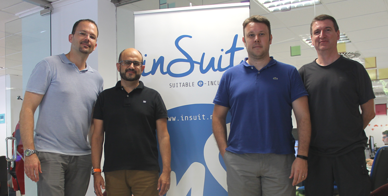 Miembros del equipo que ha desarrollado 'inSuit' para garantizar la accesibilidad web universal y que les ha valido el Premio Reina Letizia de Tecnologías de la Accesibilidad.