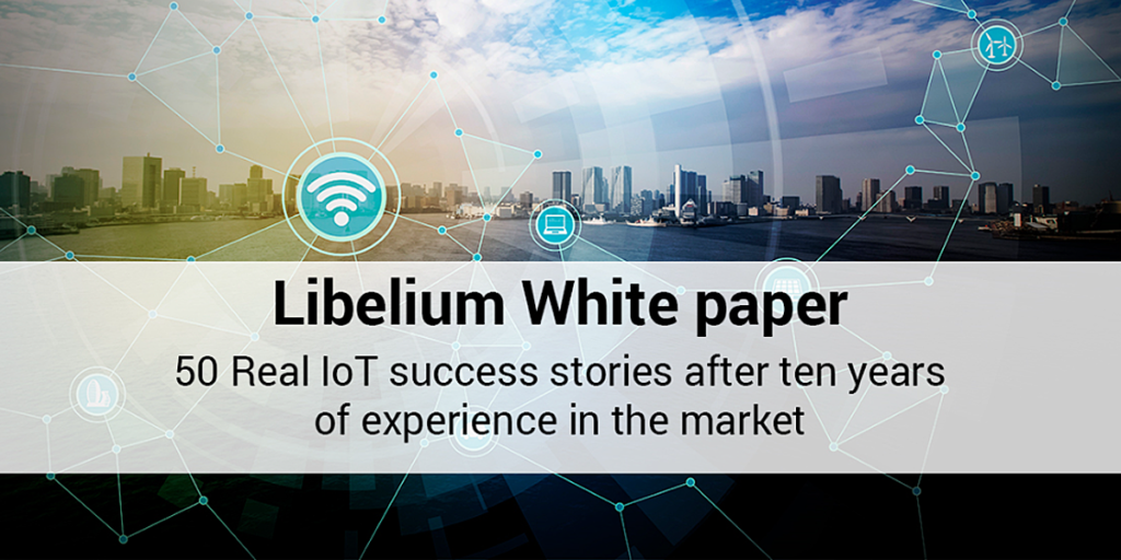 El libro blanco de Libelium contiene proyectos reales en ámbitos de ciudades inteligentes, gestión del agua. medio ambiente e Industria 4.0, entre otros, donde se ha aplicado la tecnología IoT.