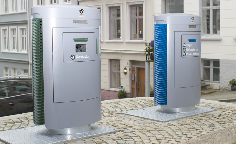 Los buzones del sistema nemático de recogida de residuos de Bergen identifican al usuario aplicando Internet de las Cosas y ha sido desarrollado por ENVAC