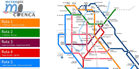 Metropie, red de transporte urbano peatonal, accesible y ciclista. El caso de Cuenca: arte, cultura, paisaje y cuestas.