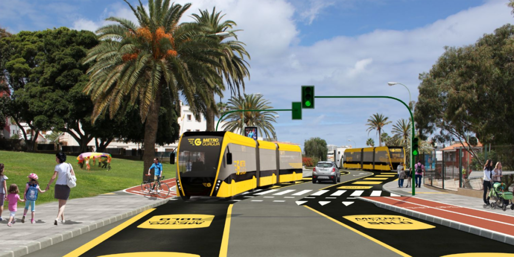 El proyecto de movilidad sostenible MetroGuagua unirá los extremos de Las Palmas de Gran Canaria en 20 minutos mediante autobuses híbridos y eléctricos.