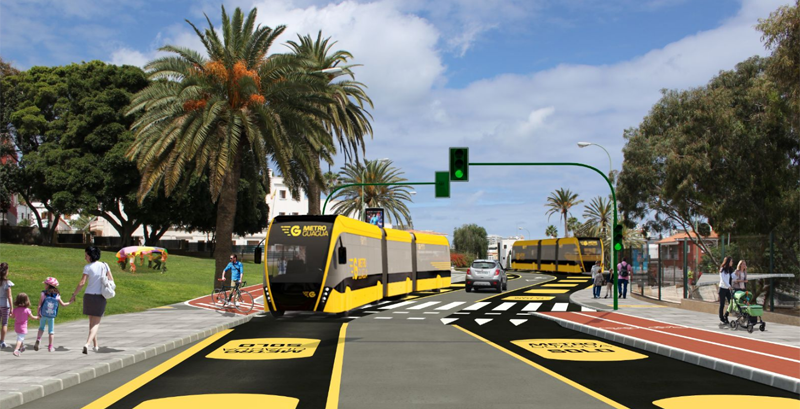El proyecto de movilidad sostenible MetroGuagua unirá los extremos de Las Palmas de Gran Canaria en 20 minutos mediante autobuses híbridos y eléctricos.