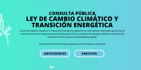 Consulta pública para elaborar la Ley de Cambio Climático y Transición Energética
