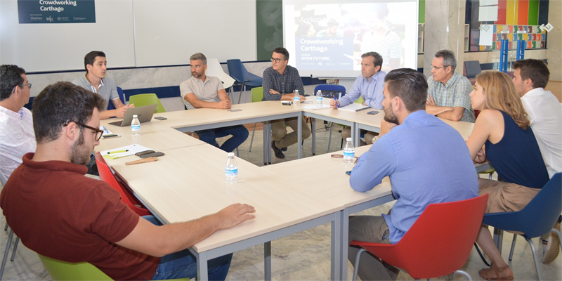 En total, 20 emprendedores de la Región de Murcia desarrollarán ocho proyectos innovadores en el espacio Crowdworking Carthago del programa Telefónica Open Future.