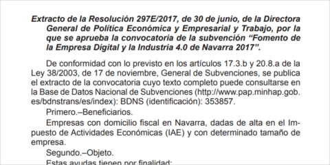 Navarra destina 320.000 euros a subvenciones para la digitalización de pymes