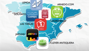 Figura 1. Implantación de SmartAppCity en España.