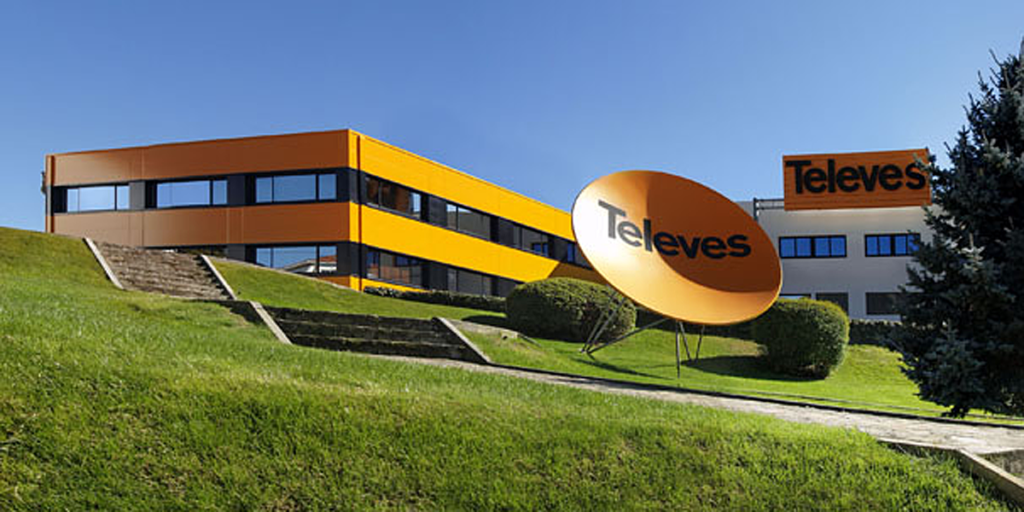 Sede de la Corporación Televés en Santiago de Compostela, compañía que invertirá 23 millones de euros con financiación de la Xunta de Galicia en desarrollo de Industria 4.0, a través del proyecto Corp4Future.