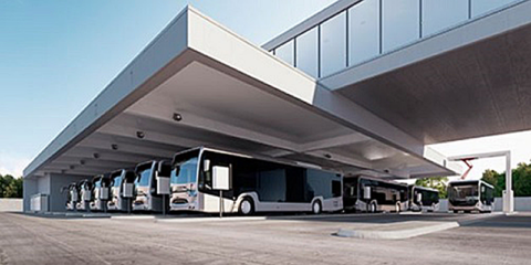 ABB presenta un sistema de carga nocturna de autobuses eléctricos dotado de conectividad