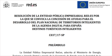 La convocatoria Destinos Turísticos Inteligentes abre su plazo de solicitud con un presupuesto de 60 millones de euros