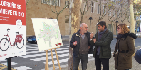 Logroño instala un nuevo sistema de préstamo de bicicletas públicas