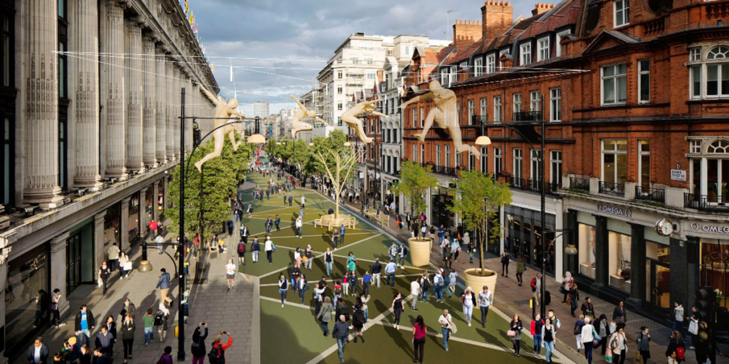 Londres presenta su plan de peatonalización de Oxford Street y lo somete a consulta pública. Foto:TfL