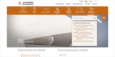 Se multiplican por 1.000 los procedimientos adminstrativos a través de la sede electrónica del Ayuntamiento de Valencia