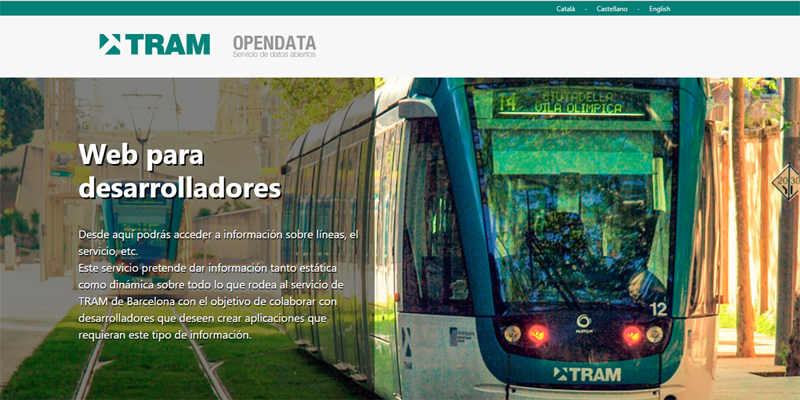 Toda la información sobre la infraestructura y el tranvía de Barcelona están disponibles en el portal de datos abiertos para su reutilización, tanto datos estáticos como dinámicos.