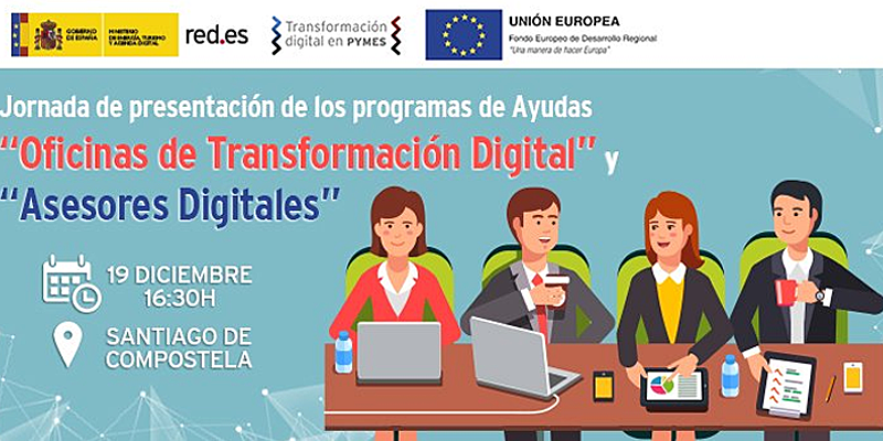 Los programas Asesores Digitales y Oficinas de Transformación Digital de Red.es se dan a conocer este martes en el Centro Demostrador TIC (CDTIC) de Galicia.