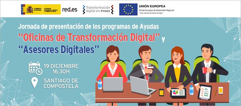 Los programas Asesores Digitales y Oficinas de Transformación Digital de Red.es se dan a conocer este martes en el Centro Demostrador TIC (CDTIC) de Galicia.